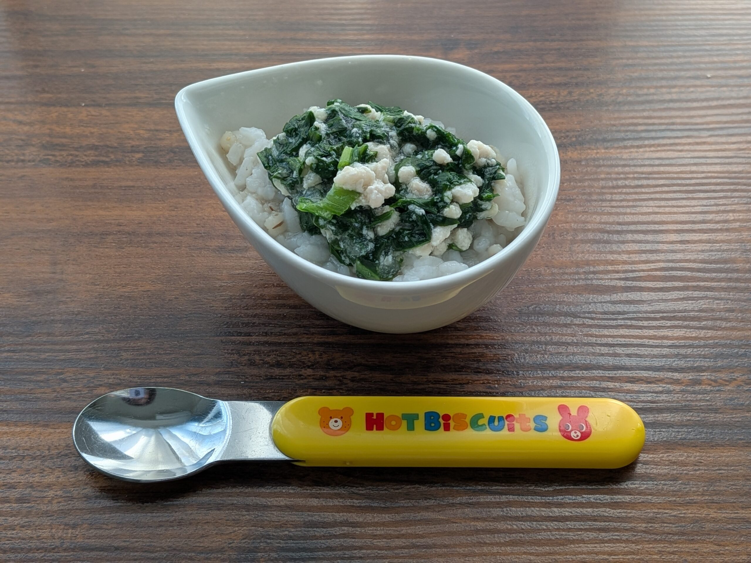 鶏ひき肉と小松菜のあんかけ